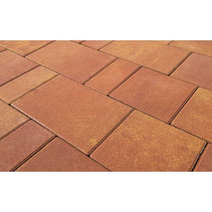 Плитка тротуарная BRAER Старый город Ландxаус Color Mix тип 10 Рассвет, толщина 80 мм